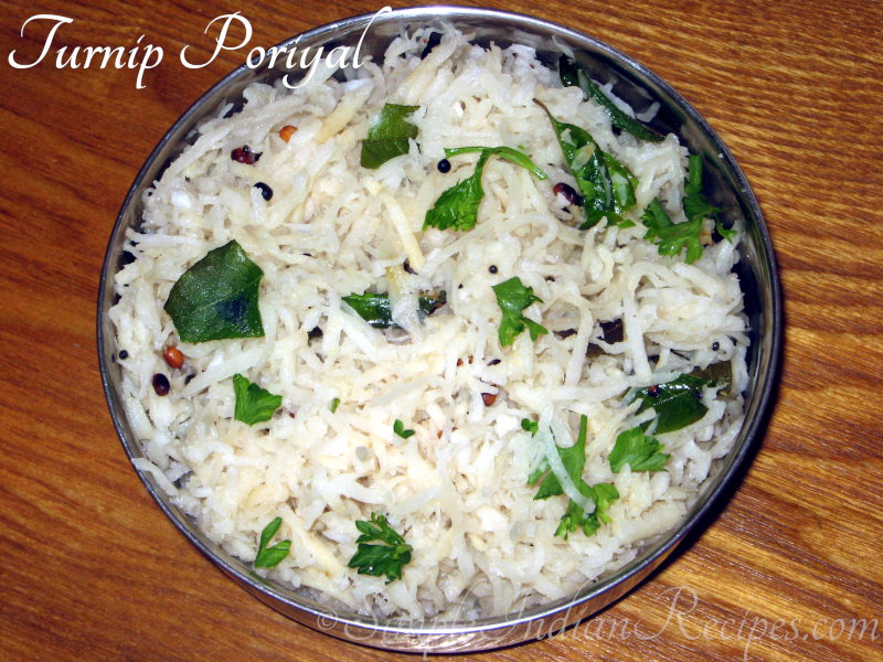 Turnip Poriyal Simple Indian Recipes